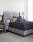 美式古典卧室双人床实木床麻布艺床后现代简约软包床软床厂家直销