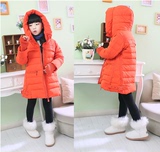 2015新款童装儿童羽绒服3QR女童中长款韩版冬装外套加厚大童正品