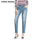 Vero Moda个性破洞设计男友风棉弹牛仔裤315332006