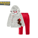 巴拉巴拉童装2016春装新款女童长袖休闲套装幼童宝宝儿童两件套潮