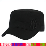 韩国代购MLB棒球帽正品ny平顶帽男女军帽子休闲帽遮阳帽现货包邮