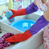 绒里加厚加长保暖加棉橡胶手套乳胶手套厨房洗碗洗衣手套 10280