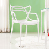 塑料椅欧式扶手椅子现代简约餐厅书桌洽谈休闲化妆椅美甲椅创意凳