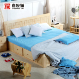 喜悦猫实木床 松木床1.21.51.8米双人床儿童床单人箱体高箱储物床