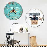 欧式田园挂表现代贴钟表时尚简约复古壁钟客厅创意挂钟卧室装饰钟