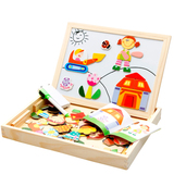 磁性拼拼乐儿童拼图板1-2-3-4-5-6-7岁男女孩宝宝益智力玩具木质