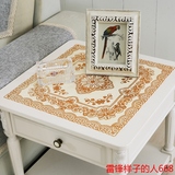 1欧式烫金PVC桌布 50 90厘米茶几垫正方形餐桌布电视机床头柜餐垫