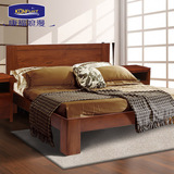 康福浪漫现代高端柚木床实木床印尼柚木1.5 1.8米双人床实木家具