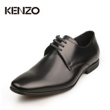 KENZO皮鞋男 真皮透气耐磨M35021德比鞋低帮黑色商务休闲皮鞋男鞋
