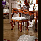塞瓦那莉-欧式梳妆凳 实木 欧式实木化妆凳 欧式实木雕花梳妆Z1