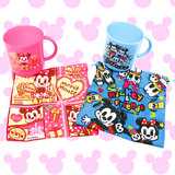 日本代购 迪士尼米奇美妮宝宝刷牙杯漱口杯水杯附袋子幼儿园杯子