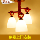 中式吸顶灯简约个性创意美式田园餐厅灯木头吸顶灯现代木制卧室灯