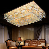 LED水晶灯长方形客厅灯家居家装灯饰具现代新款吸顶灯三层变光