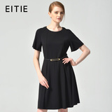 EITIE爱特爱旗舰店2015夏装新款品牌时尚女装收腰显瘦短袖连衣裙