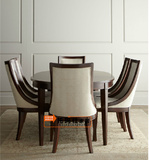 美式新古典椭圆形餐桌/长形餐台 一桌6椅法式创意实木定制家具