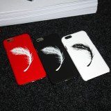 创意羽毛 苹果6s手机壳iphone6plus磨砂硬壳保护套超薄5s个性情侣