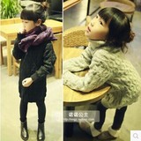 韩版童装冬装加厚针织毛线套头衫 女童高领毛衣长款打底衫上衣新