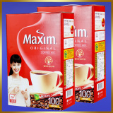韩国咖啡原装进口麦馨咖啡maxim速溶咖啡原味三合一100条大包装