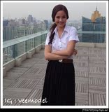 泰国代购 泰国女大学生校服 白色衬衫+百褶裙 裙子百搭休闲套装