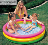 原装真品 INTEX三环充气水池 婴幼儿游泳池 114CM儿童钓鱼水池