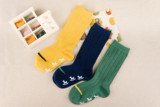卡特兔男女宝宝精梳棉袜子婴儿童保暖高筒袜 防滑点胶 限时包邮