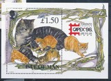 2850C马恩岛1996宠物，世界名猫，家猫，邮展加字M
