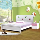 1米2儿童床彩色烤漆床实木床小户型单人床橡木床重庆特价简约现代