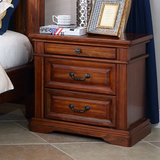 皇朝全实木床头柜特价美式床头柜欧式床头柜 储物柜美式家具