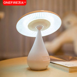 万火创意时尚可爱充电LED小台灯儿童蘑菇空气净化器负离子高亮度