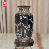 景德镇陶瓷 仿古颜色釉花瓶 雕刻花釉 现代客厅家居饰品摆件促销
