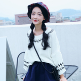 秋季新款学生毛衣套头韩版女短款学院风宽松针织衫秋装外套上衣潮