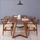 榆木餐桌 全实木餐桌椅 客厅家具 中式餐桌 一桌四椅 水曲柳 餐桌