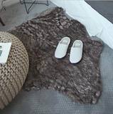 韩国正品代购 个性仿皮草柔软毛毛客厅卧室加厚沙发地毯地垫脚垫