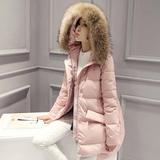 2015冬装新款大毛领羽绒服女韩版中长款斗篷型加厚A字型外套潮yrf