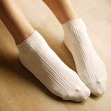 5双包邮日本原单日系船袜纯棉女袜子纯色简约风格女短袜夏季