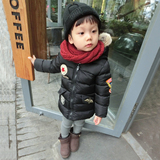 斑斑家2015新款儿童童装冬装外套加厚冬季潮男童棉服短款韩版纯色