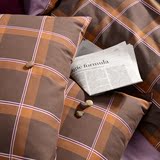 慢漫  全棉色织格纹条纹印花 简约经典 床单式四件套 床上用品