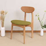 北欧简约现代实木餐椅白橡木原木餐椅休闲洽谈椅创意靠背蝴蝶椅