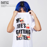 【NPC】MLGB X 蜡笔小新联名 卡通字母印花短袖T恤男女同款