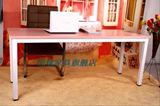 1.2 1.5 1.8米桌 可订实木面钢木腿家用饭店大餐桌 长桌结实耐用