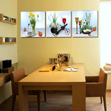 无框画餐厅装饰画现代简约背景墙挂画客厅玄关酒杯花卉壁画水晶画