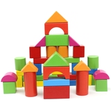40粒百变积木 幼儿童宝宝启蒙早教益智智力木制玩具 1-2-3-6周岁