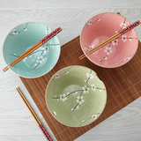 陶瓷碗日式套装手绘拉面碗创意家用瓷碗和风餐具米饭碗筷单人套装