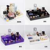 桌面护肤品整理盒塑料梳妆台置物架储物盒家用化妆品收纳盒透明