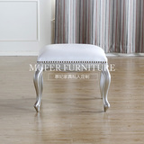 慕妃高端定制家具美式新古典欧式卧室梳妆凳实木矮凳化妆镜GC523
