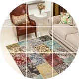 土耳其进口地毯 超薄沙发茶几地毯 格子图案客厅地毯 卧室地毯