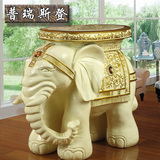 普瑞斯登直销欧美式树脂大象凳换鞋凳大象凳子家居创意工艺装饰品