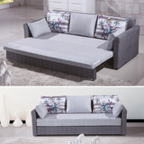 沙发床 双人小户型沙发床 可折叠沙发床 多功能2米推拉布艺沙发