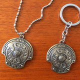 DOTA2游戏周边 刀塔2不朽冠军盾模型 合金钥匙扣项链挂件饰品