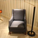多功能欧式新古典老虎椅子美式古典乡村客厅书房单人高背皮沙发
